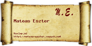 Mateas Eszter névjegykártya